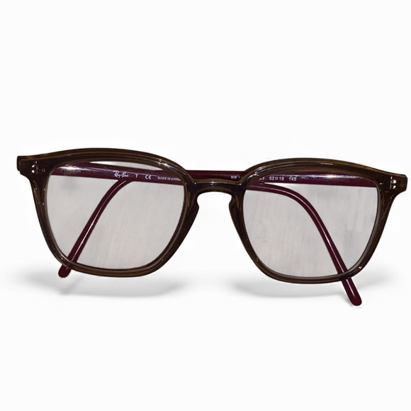 RAY BAN EYEGLASSES-Frames Case Cleaning Cloth RB 7185 8083 Clear, Gray, Red - Picture 5 of 7